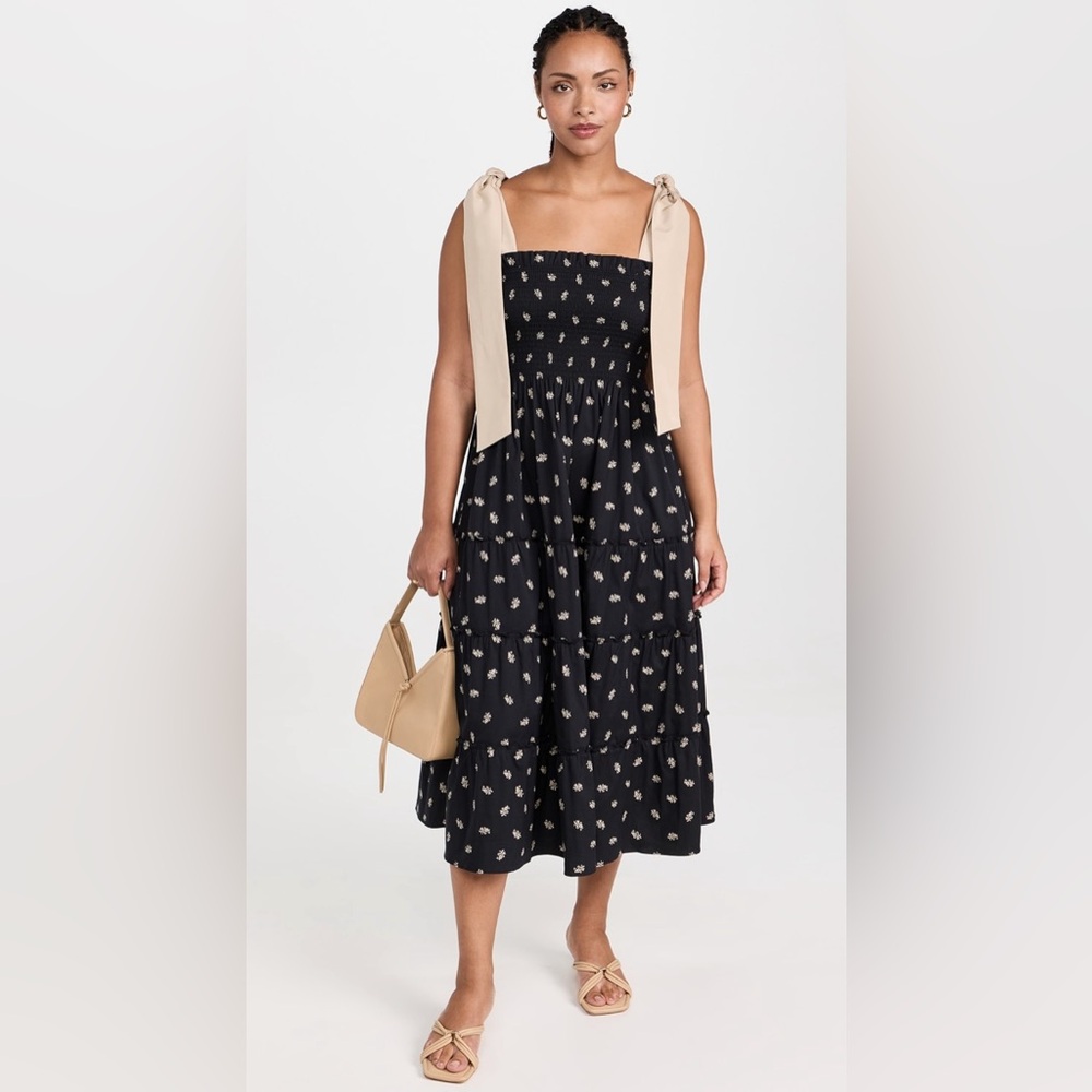 Hill House Ribbon Ellie Nap Dress - Black Floral Jacquard - XS EUC